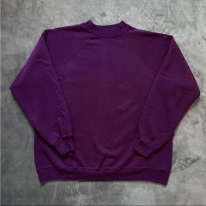 Vintage 90’s Hanes Crewneck/Sweatshirt - Purple MADE IN USA Size XL